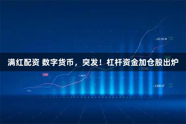 满红配资 数字货币,突发!杠杆资金加仓股出炉